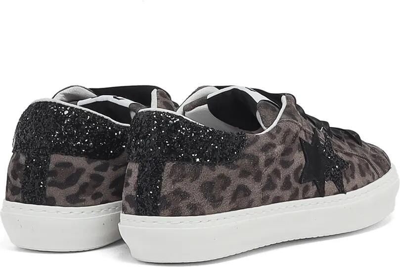 2 Star Kids Sneakers met luipaardprint Grijs - Foto 3