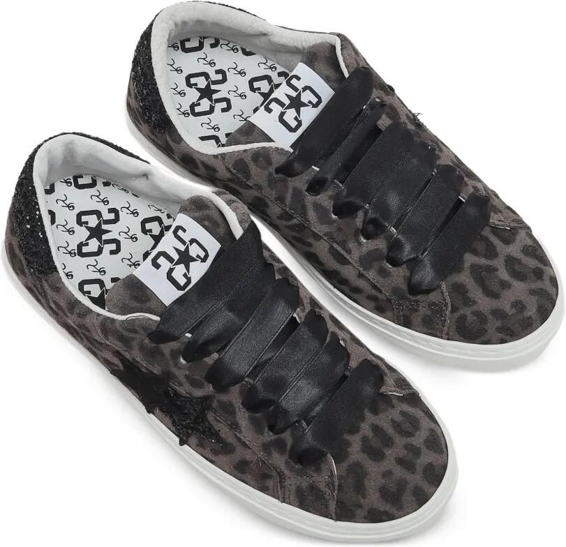 2 Star Kids Sneakers met luipaardprint Grijs - Foto 2