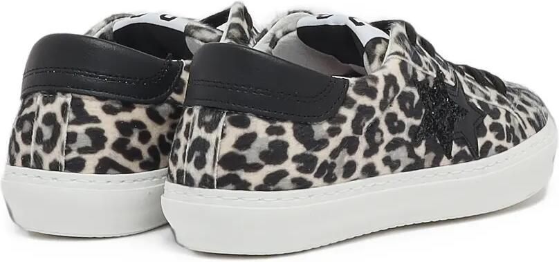 2 Star Kids Sneakers met luipaardprint en sterpatch Beige - Foto 3