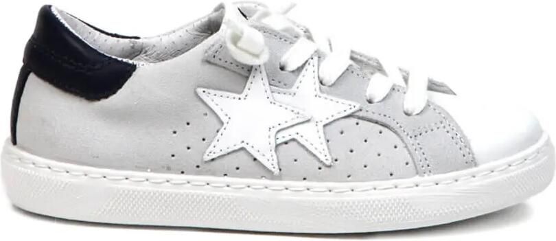 2 Star Kids Leren sneakers Grijs - Foto 4