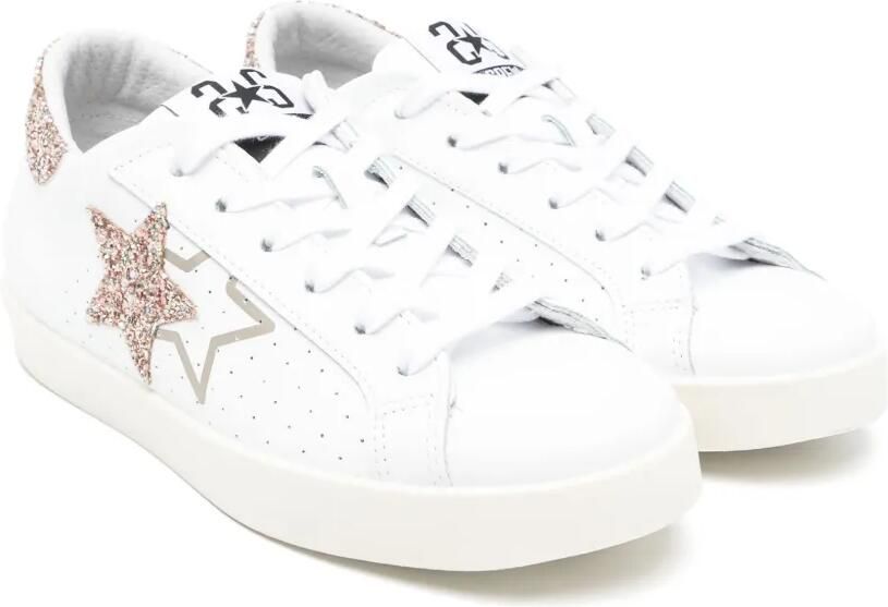 2 Star Kids Leren sneakers Wit