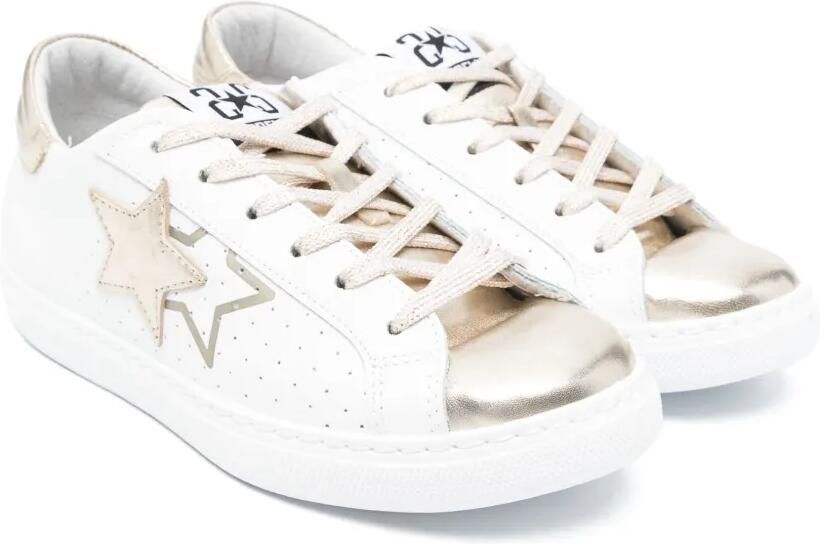 2 Star Kids Leren sneakers Wit