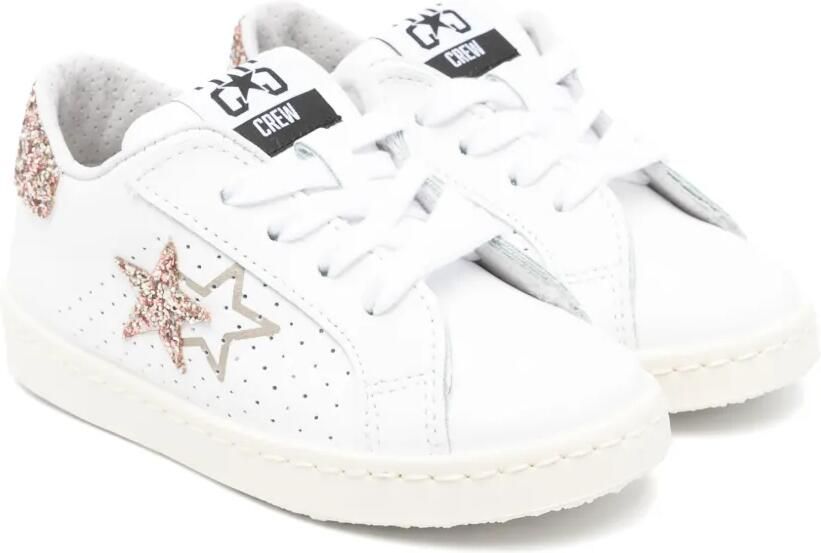 2 Star Kids Sneakers met sterpatch Wit