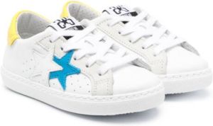 2 Star Kids Sneakers met sterpatch Wit