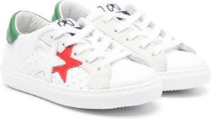2 Star Kids Sneakers met sterpatch Wit
