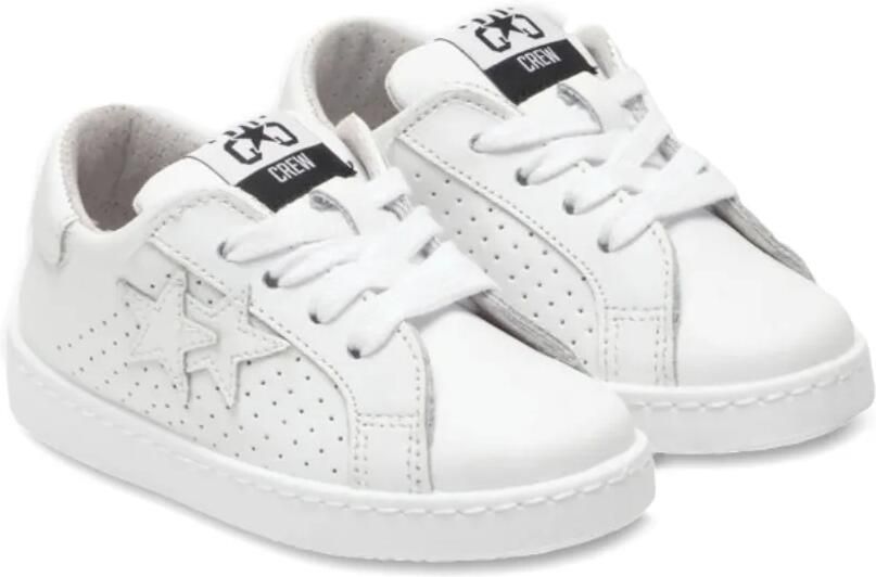 2 Star Kids Sneakers met ster-patch en geperforeerde details Wit
