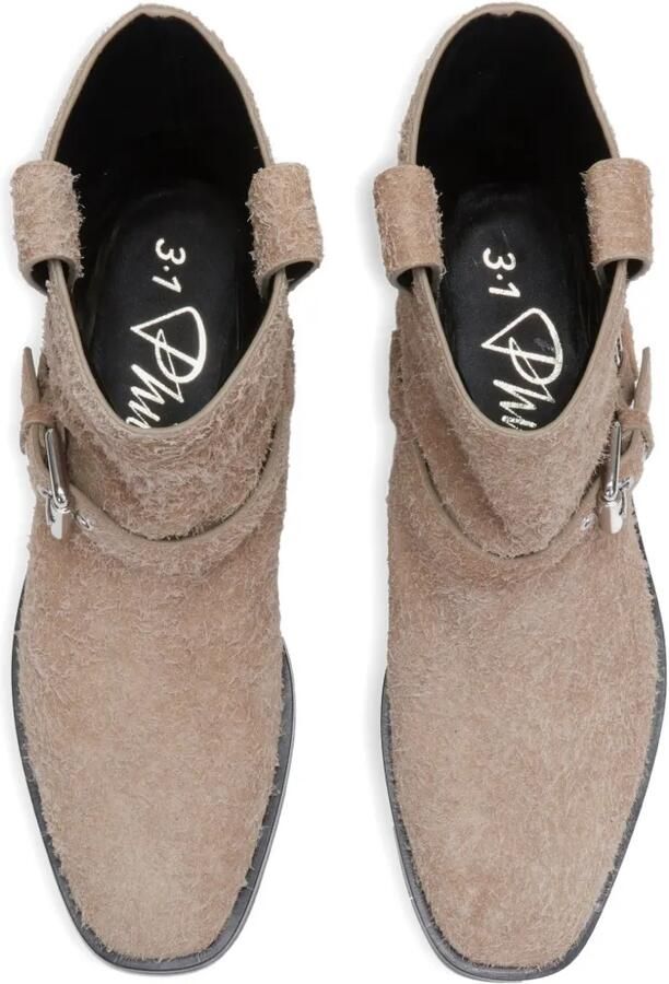 3.1 Phillip Lim Alexa Moto laarzen met harnas Beige - Foto 4