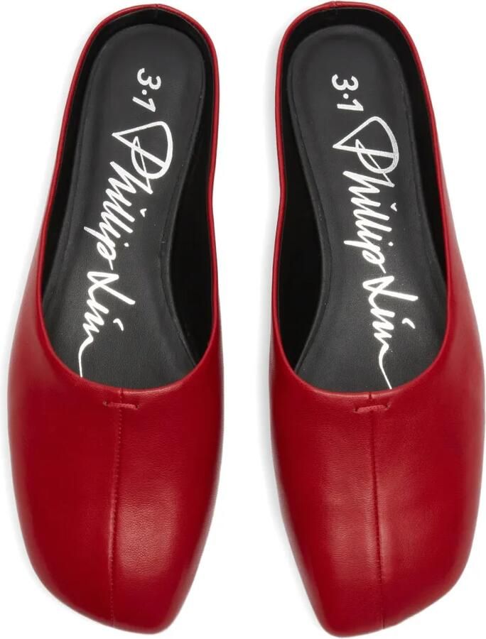 3.1 Phillip Lim ID platte muiltjes Rood - Foto 2