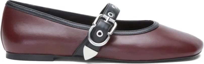 3.1 Phillip Lim Mary Jane ballerina's met gesp Rood