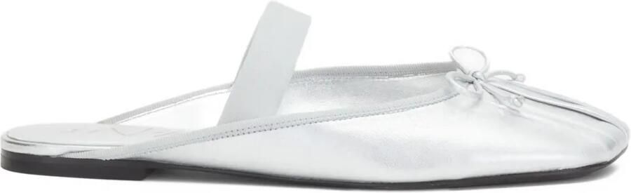 3.1 Phillip Lim Muiltjes met elastische band en strikdetail Zilver