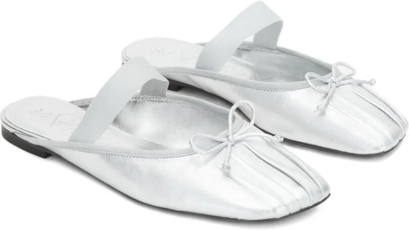 3.1 Phillip Lim Muiltjes met elastische band en strikdetail Zilver - Foto 3