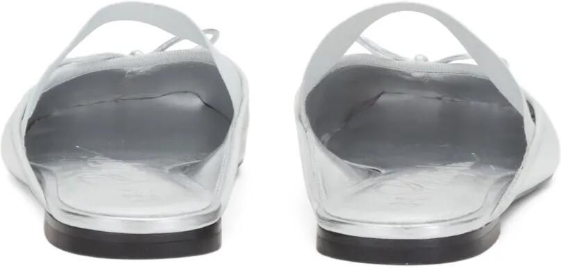 3.1 Phillip Lim Muiltjes met elastische band en strikdetail Zilver - Foto 4