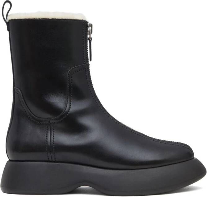 3.1 Phillip Lim Mercer leren combat boots Zwart