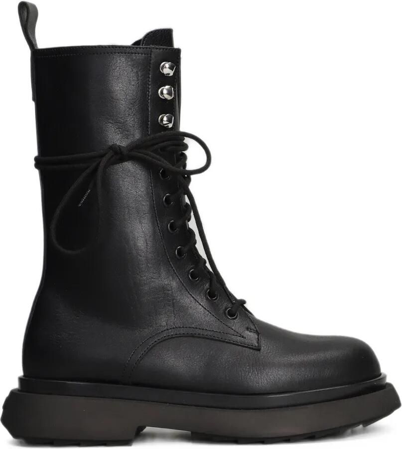 3juin Gio lace-up studded ankle boots Zwart