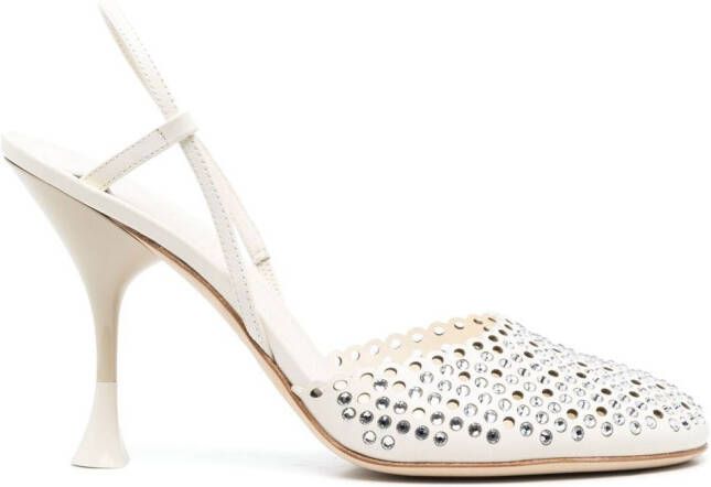 3juin Leren pumps Beige