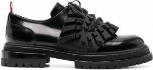 424 Oxford schoenen met geribbeld detail Zwart