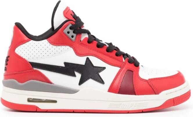 A BATHING APE Clutch STA#1 leren sneakers Rood