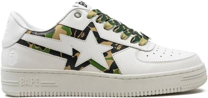 A BATHING APE Icon ABC Camo "Green" sneakers Wit