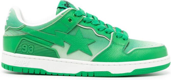 A BATHING APE SK8 STA #3 M2 leren sneakers Groen