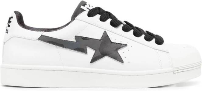 A BATHING APE Sneakers met logoprint Wit