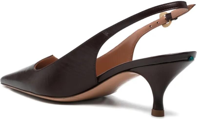 A.Bocca 60 mm slingback pumps met puntige neus Bruin - Foto 3