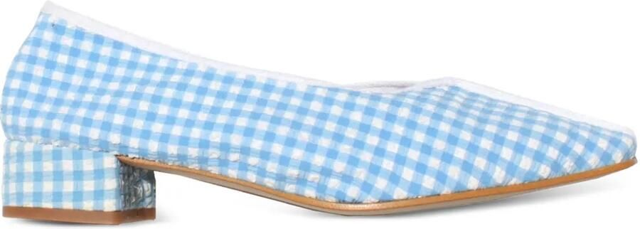 About Arianne 30mm pumps met gingham ruit Blauw