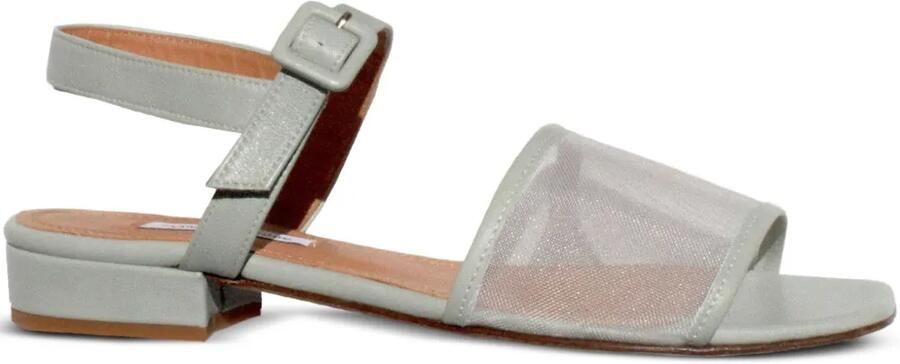 About Arianne Marini leren sandalen met vlakken Grijs