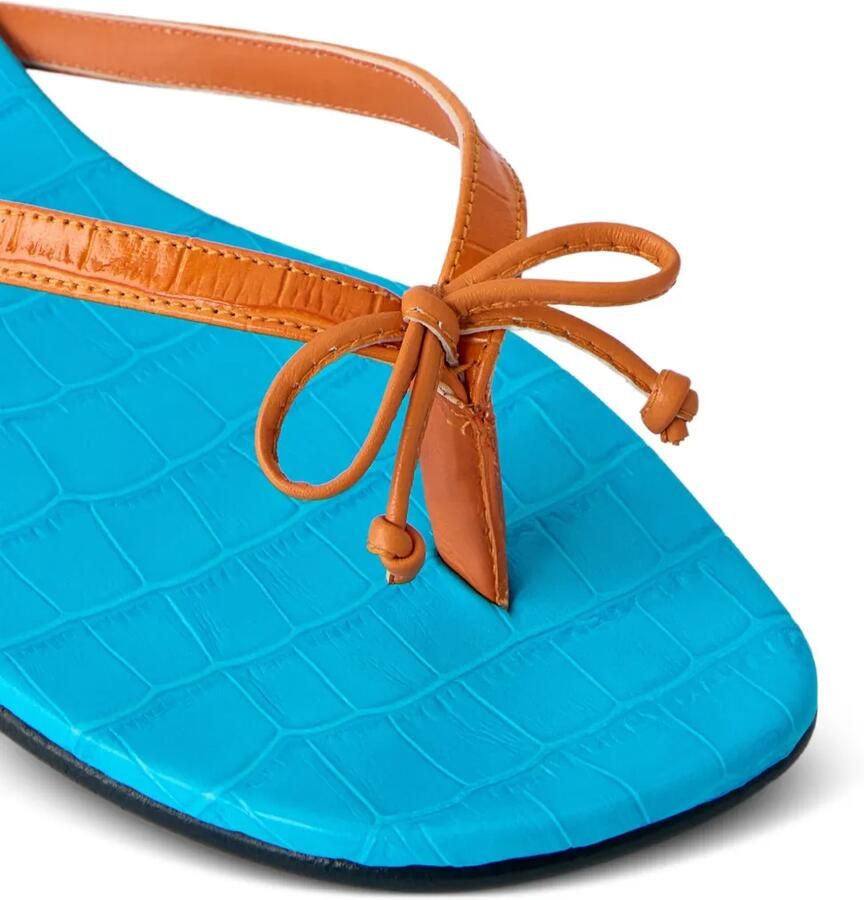 Abra Teenslippers met hagedissen-reliëf Blauw - Foto 2