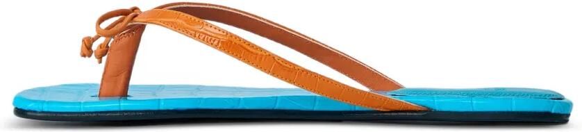 Abra Teenslippers met hagedissen-reliëf Blauw - Foto 4