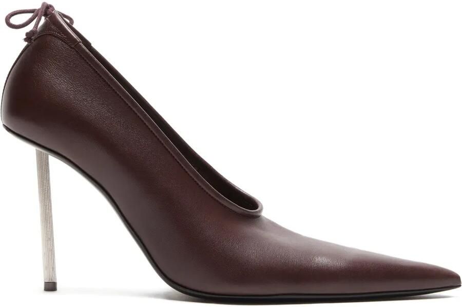Acne Studios 100 mm leren pumps met puntige neus Bruin