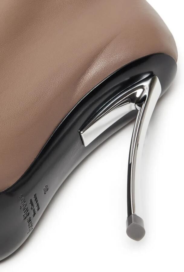 Acne Studios 100 mm leren pumps met rits Bruin - Foto 2