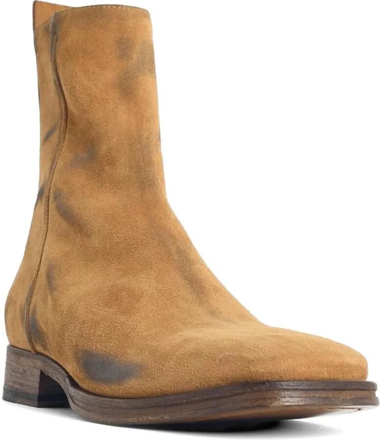 Acne Studios Enkellaarzen met vierkante neus en rits Beige - Foto 2
