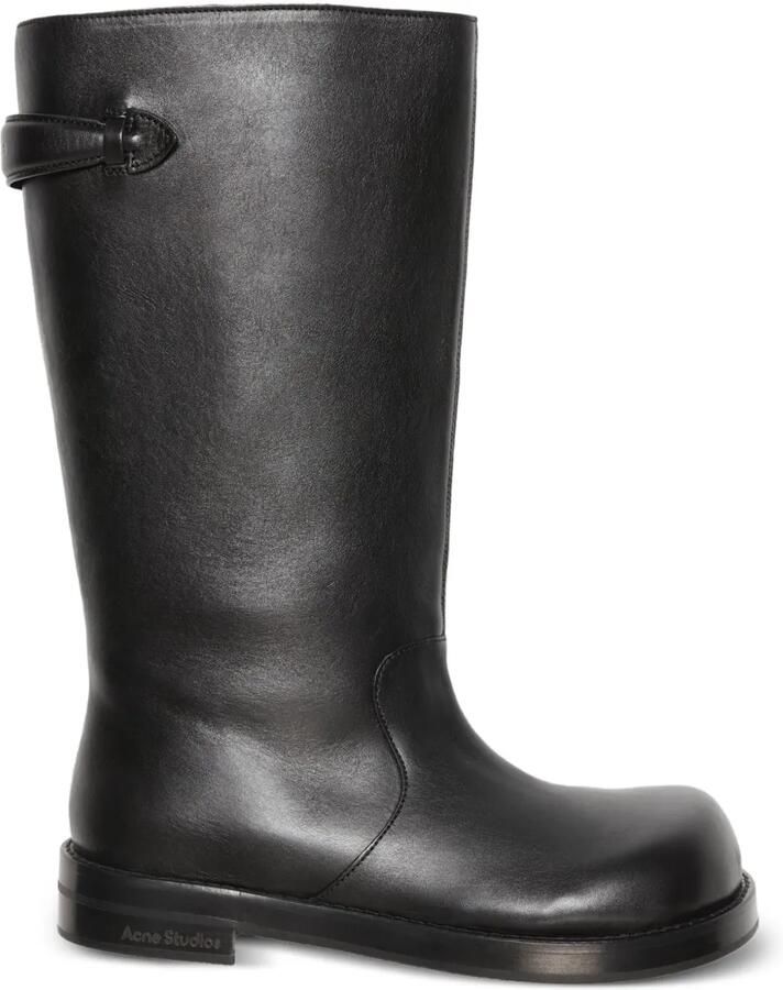 Acne Studios Knielaarzen met gespdetails Zwart