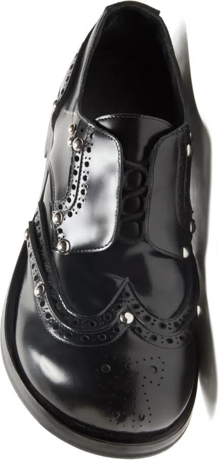 Acne Studios Leren derby schoenen verfraaid met studs Zwart - Foto 4