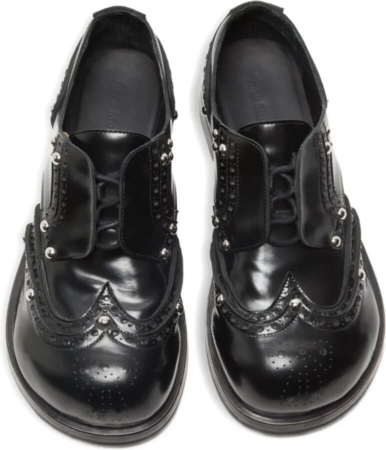 Acne Studios Leren derby schoenen verfraaid met studs Zwart - Foto 2