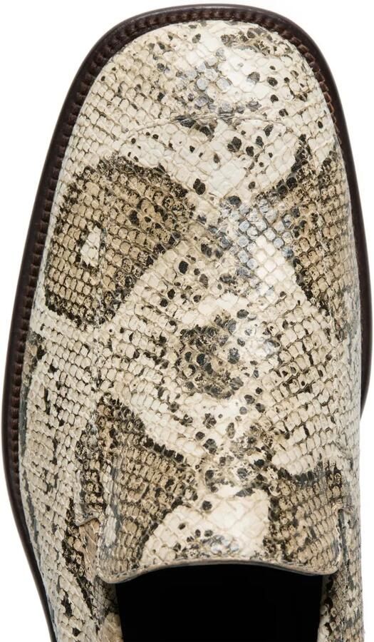 Acne Studios Leren loafers met slangen-print Beige - Foto 3