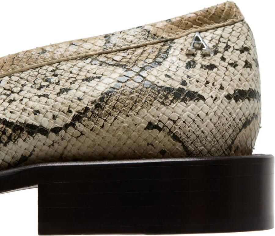 Acne Studios Leren loafers met slangen-print Beige - Foto 2