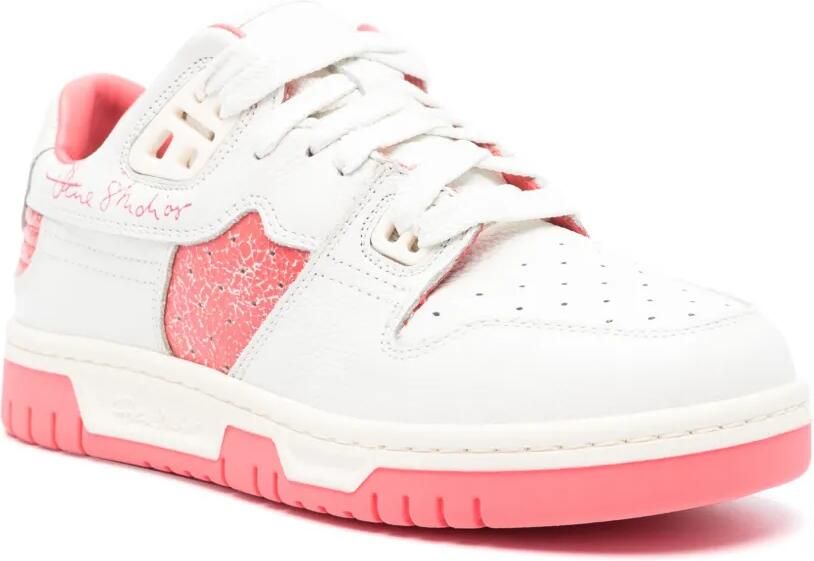 Acne Studios Leren sneakers met gebarsten effect Wit