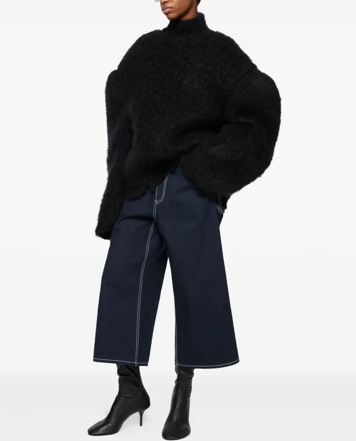 Acne Studios Over-de-knie laarzen met puntige neus Zwart