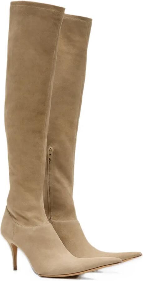 Acne Studios stretch suede boots Beige - Foto 2