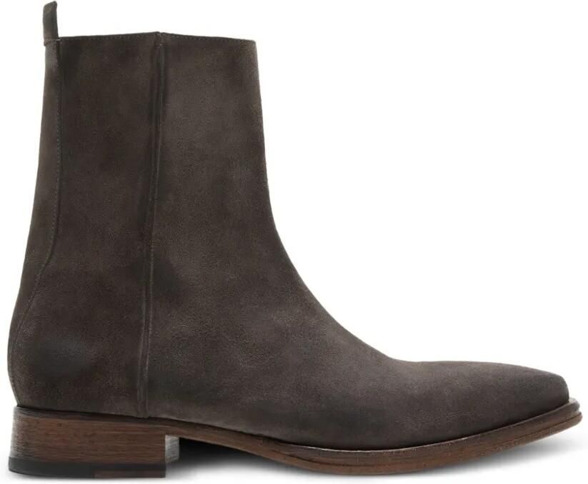 Acne Studios Suède enkellaarzen Grijs