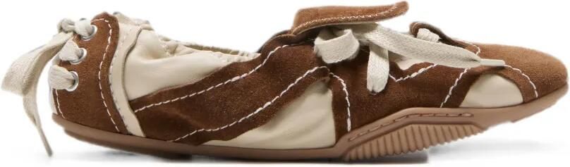 Acne Studios Suède veterschoenen Bruin
