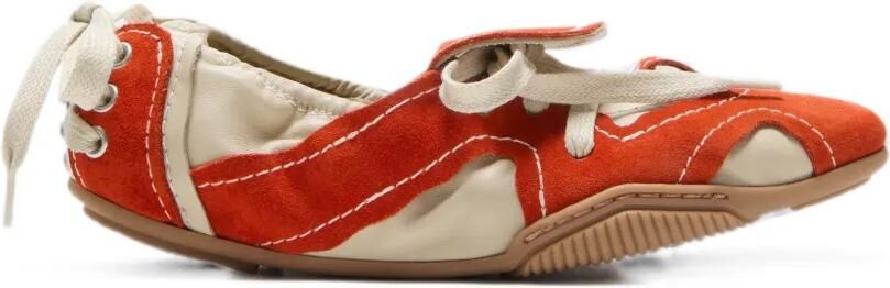 Acne Studios Suède veterschoenen Oranje