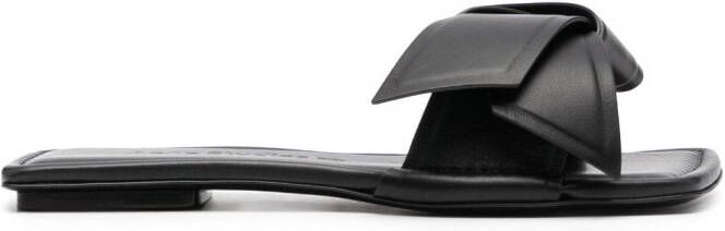 Acne Studios Slippers met strikdetail Zwart