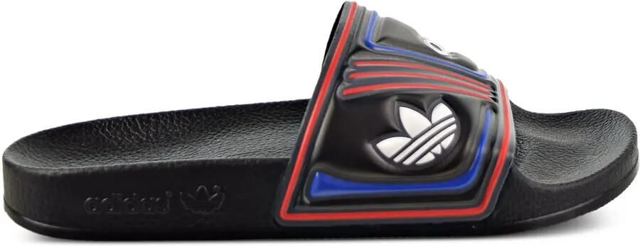 Adidas Adilette "Core Black Grey Six Collegiate Royal" slippers Zwart