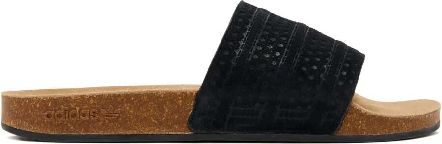 Adidas Adilette sandalen met geperforeerde band Zwart