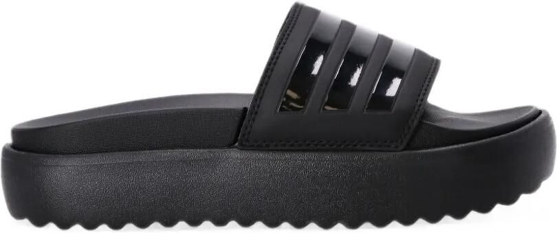 Adidas Adilette slippers met plateauzool Zwart