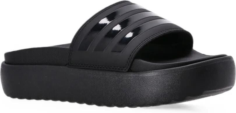 Adidas Adilette slippers met plateauzool Zwart - Foto 4