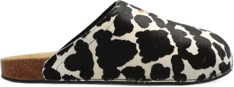 Adidas Adimule muiltjes met koeienprint Zwart