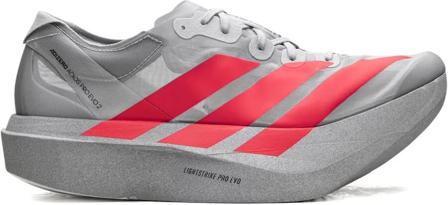 Adidas Adizero Adios Pro Evo 2 "Silver Metallic Lucid Red Grey Two" sneakers Zilver